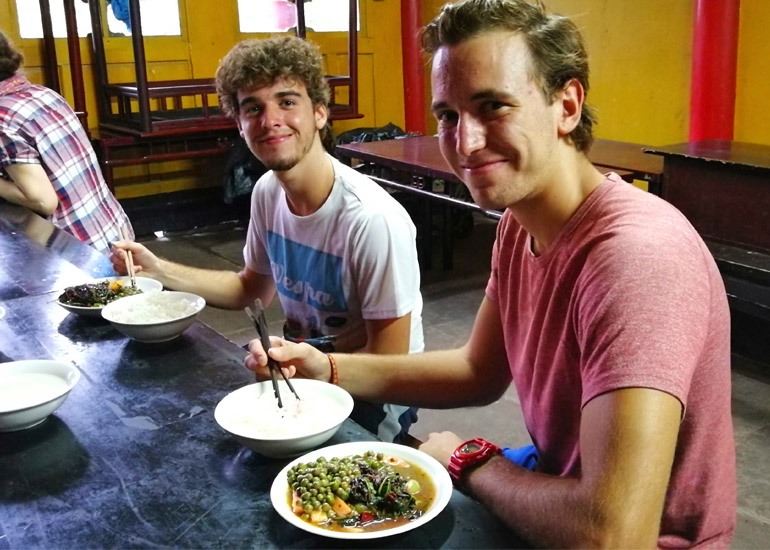 Dinner with Monks