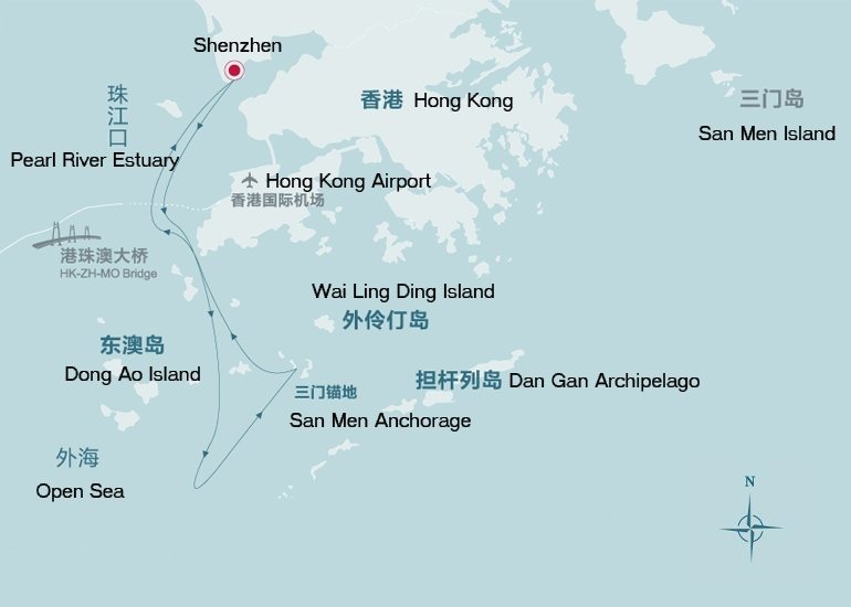 Viking Cruise Shenzhen Route Map